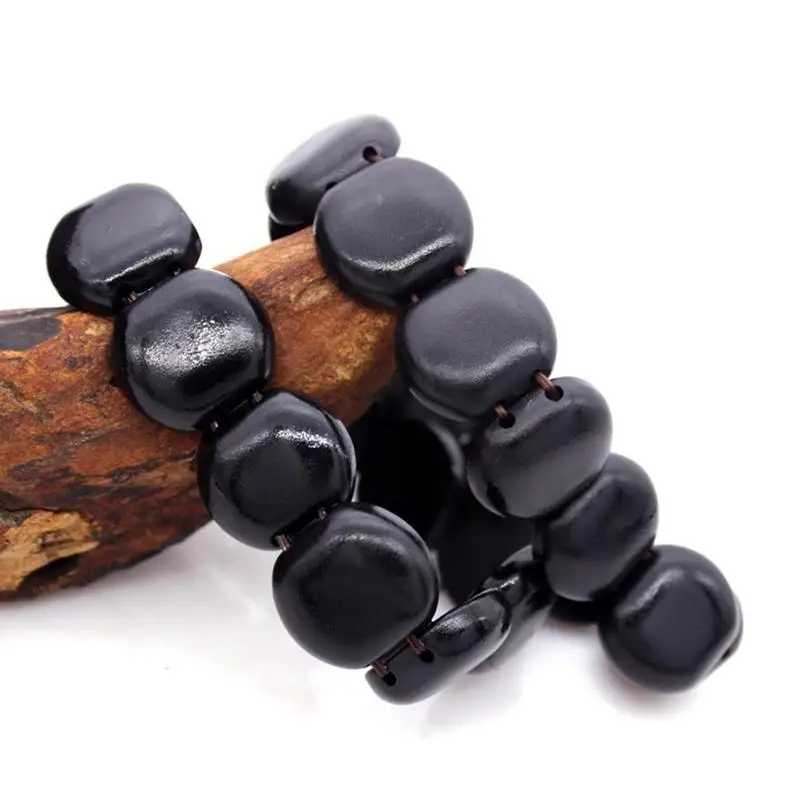 Настоящий натуральный черный нефрит камни сибин и Бянь иглы Byanshi Bianshi Si Bin ручной ряд короткий браслет забота о здоровье браслет Bianshi
