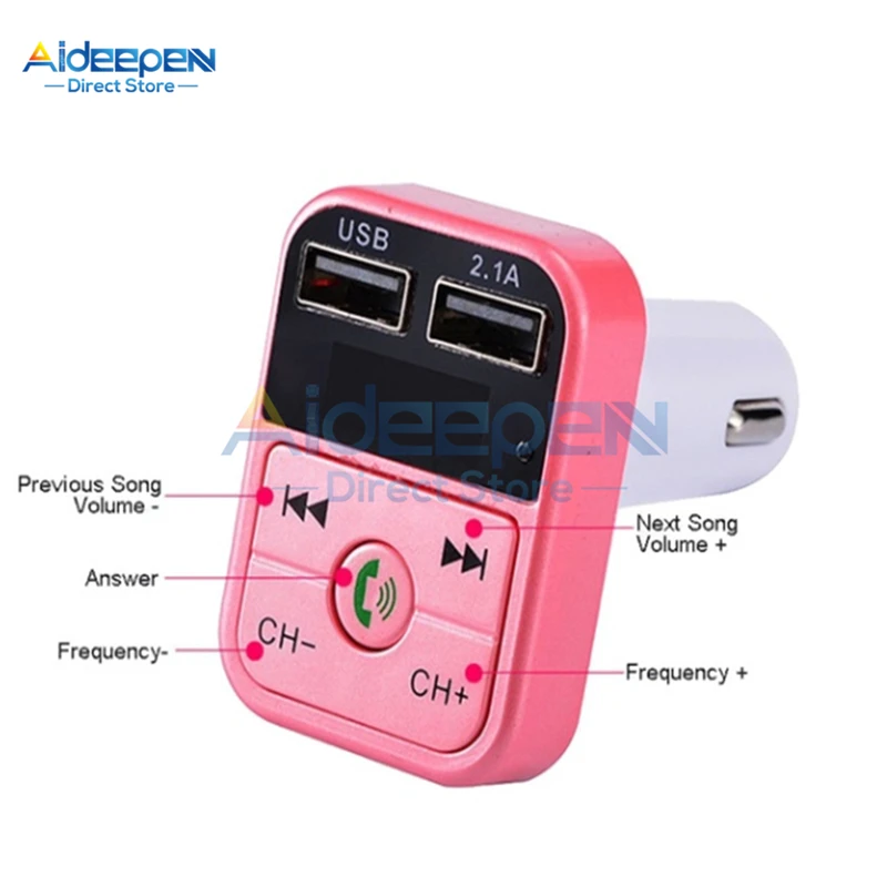 Автомобильный Bluetooth MP3 плеер Авто fm-передатчик Беспроводной Громкая связь аудио приемник 2.1A двойной USB быстрое зарядное устройство автомобильные аксессуары