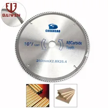 Disco de corte de madeira circular, 250mm/300mm/350mm/400mm, ferramenta elétrica para corte de madeira e alumínio 100t/120t