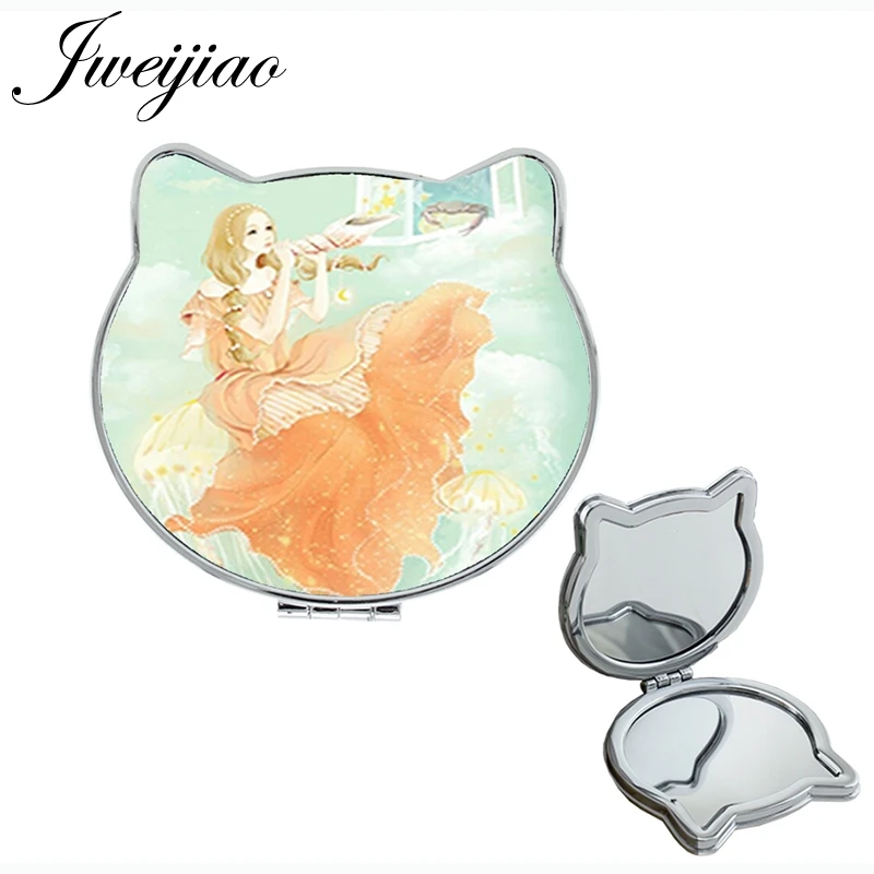 JWEIJIAO классический nihon kawaii Девушки ручной Макияж Зеркала Nippon мультфильм фирменный дизайн карманное зеркало винтажные изделия ручной работы DM116 - Цвет: DM126