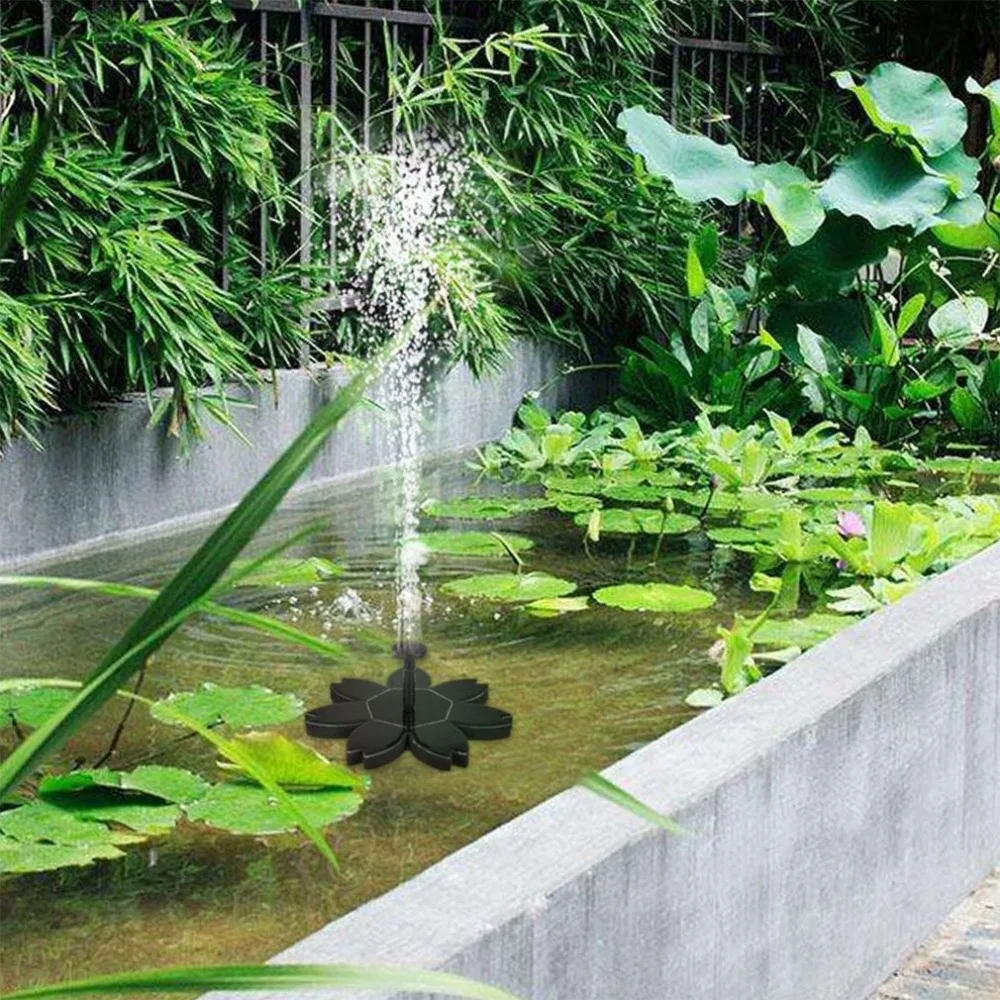 Экологичный Интеллектуальный фонтанный насос на солнечных батареях для бассейна, сада, пруда, полива, Круглый водяной фонтанный насос с 4 насадками