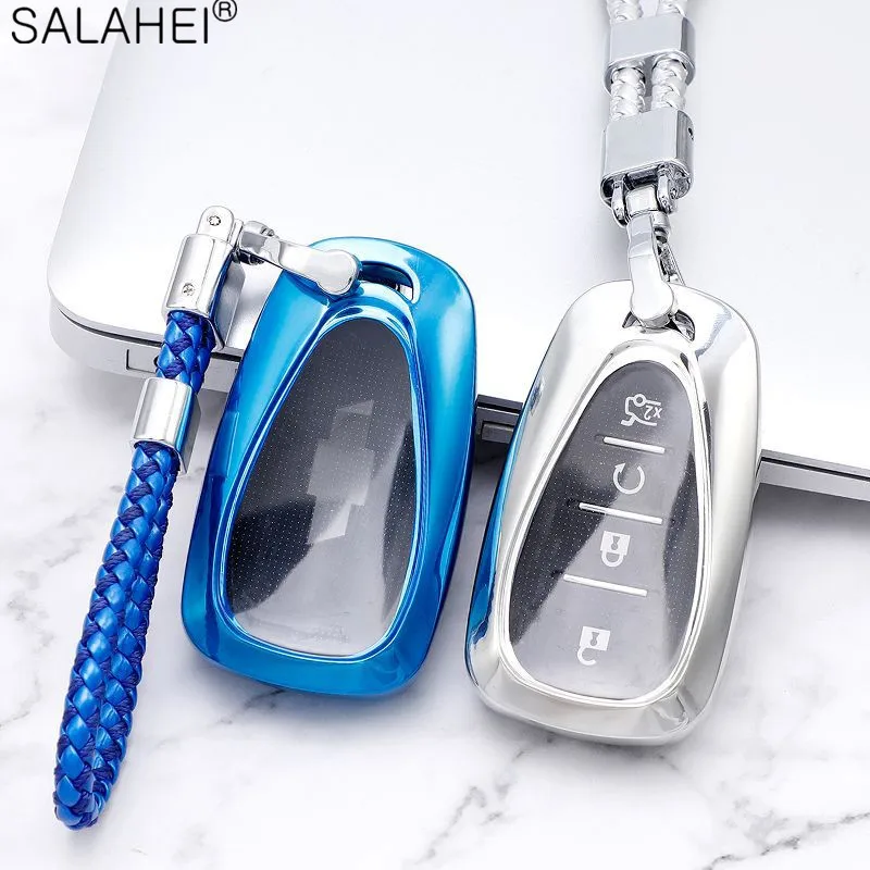 

TPU Cool Car Key Case Cover Shell For Chevrolet Malibu Cruze Spark Cmaro 2016 2017 2018 Emergency Blade Car Styling Accessories