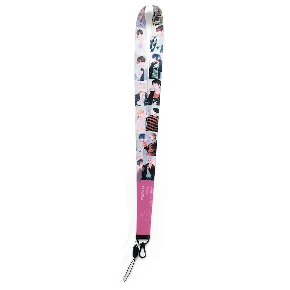 1 Kpop звезда Bangtan мальчики стенд строп ключевой ремень для IPhone камеры USB держатель ID карты имя держатель значка ключи Мультяшные шнурки - Цвет: 1