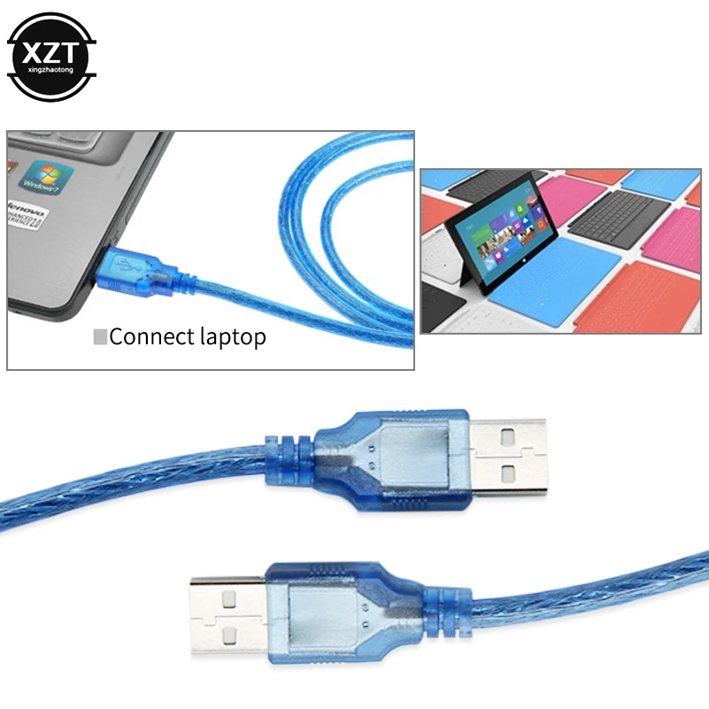 digital cable New USB 2.0 Male To Male Cable USB Type A Cable Extender Wire 0.3M 0.5M 1M 1.5M 3M Camera Hard Disk usb to usb cable