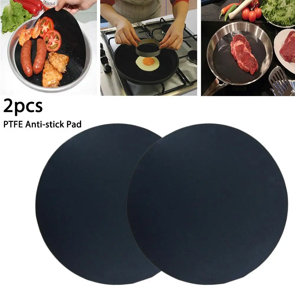 5pcs//set Round Teflon Non-stick Mat Pan 54077 Mats Baking BBQ Kitchen Pad Wok