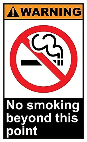 

PENGNO No Smoking Beyond This Point Metal Wall Poster Tin Sign Vintage BBQ Restaurant Dinner Room Cafe Shop Decor