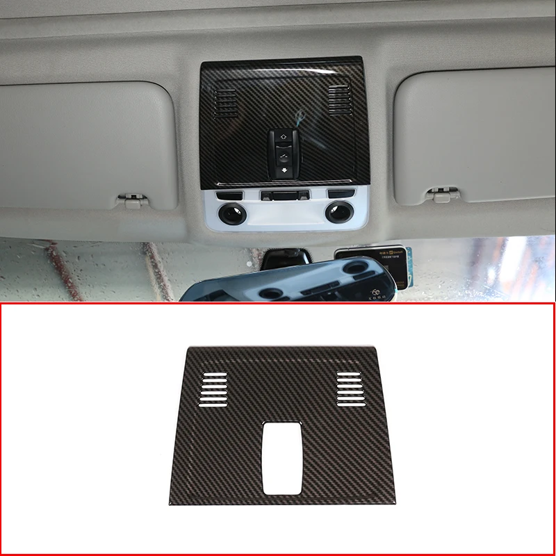 

For BMW E90 3 Series 2005-2012 Carbon Fiber ABS Car Front Row Roof Reading Lamp Decoration Cover Trim Accessories