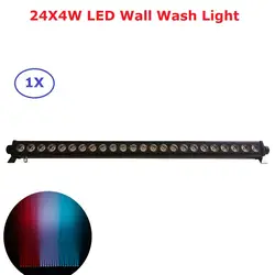 1 упаковка DHL корабль dmx-бар огни 24X4 W RGBW 4IN1 светодиодный мыть стены огни DMX512 Крытый оборудования дома Entainment Профессиональный DJ