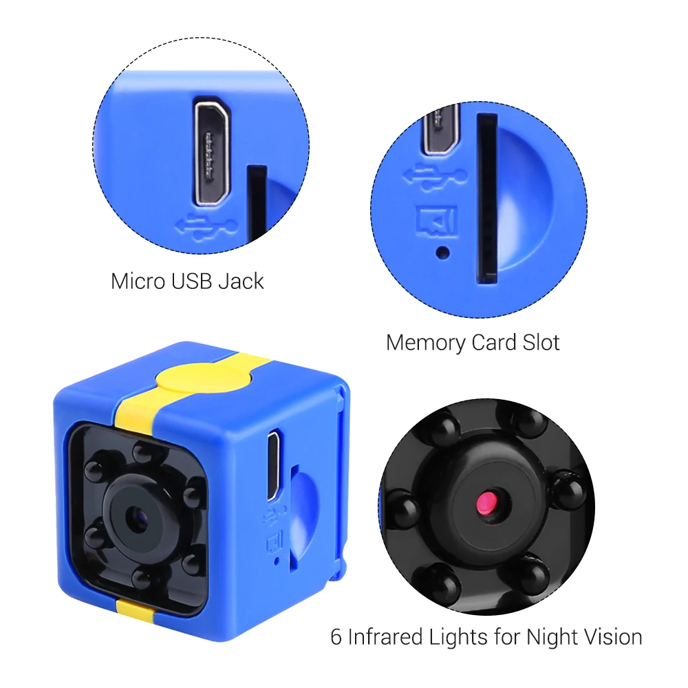 Мини-камера Wifi Cube camera 720P HD IR камера ночного видения фотография 120 градусов широкий угол 32 Гб Расширенная память микро камера