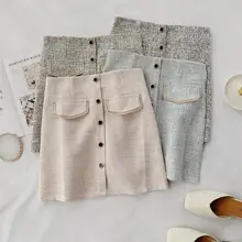 Элегантные Очаровательные женские ретро тонкие с высокой талией тонкие женские юбки винтажные стильные модные трендовые милые женские юбки осень-зима