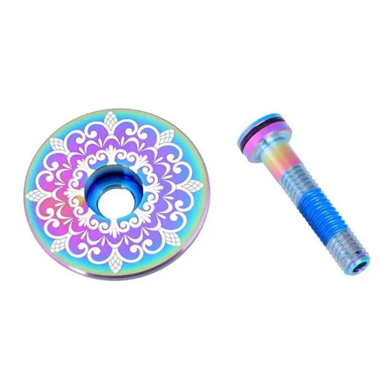 Titanium Alloy Mountain Bike Handlebar Stem Cap Bowl Cover with Bolts Suit
