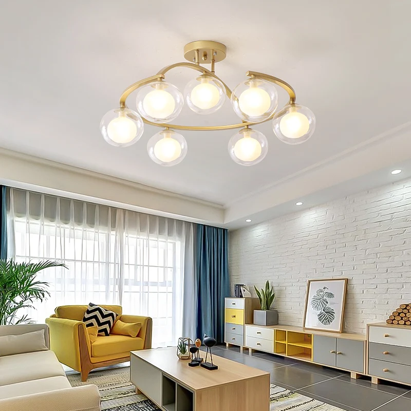 Светодиодный потолочный светильник для гостиной, спальни, дома, золотой и черный от sala, современный светодиодный потолочный светильник, домашний стеклянный абажур, освещение