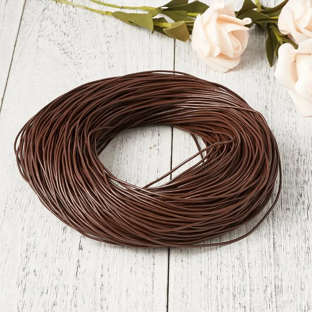 Pandahall Cordon En Cuir De Vache Véritable Rond De 3 Mm Pour La