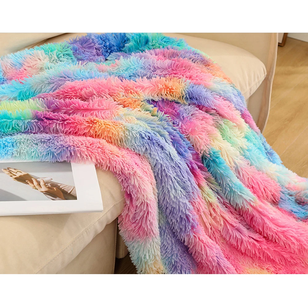 HOFINE Coperta in Pile atrioniale – Plaid Divano di Sherpa e