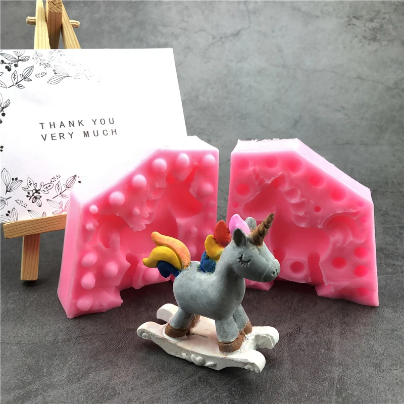 Новинка, силиконовая 3D форма в виде животных, форма единорога, ледяной куб, конфеты, шоколад, торт, печенье, кекс, формы для мыла, форма для выпечки, кондитерские инструменты