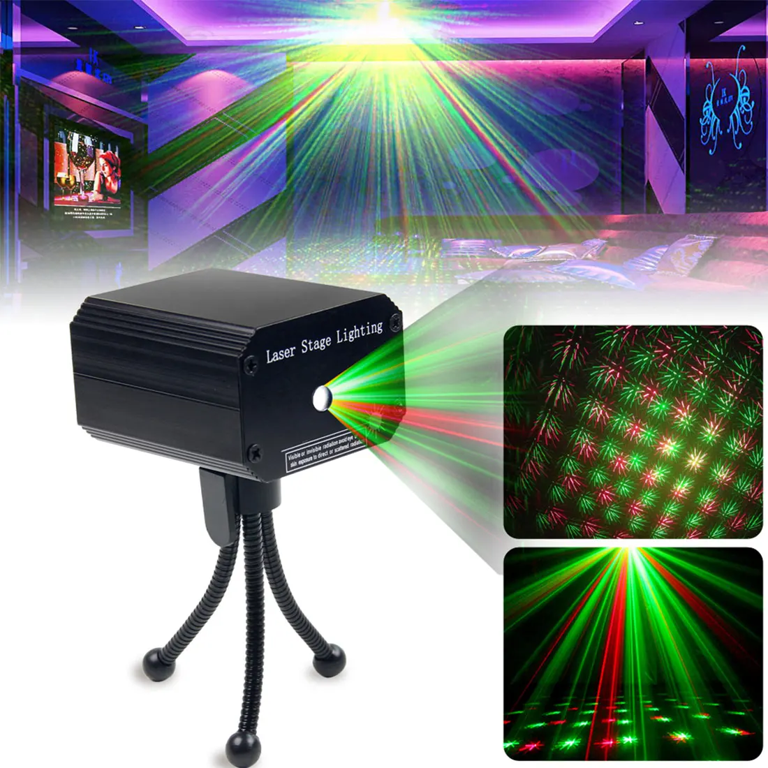 

Stage Light RGB Colorful Rotating KTV Bar Party DJ Disco Effect Light Stage Lamp Party Pattern Lighting Projector Shower