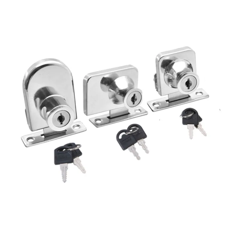 

Glass Cabinet Door Lock, for Hinged Glass Display Case Keyed Different 2Pcs