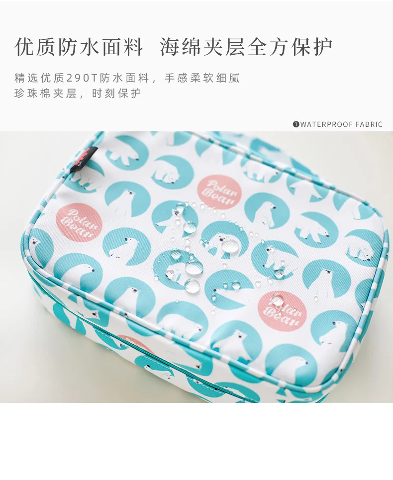 Creative-Business Trip Travel Cosmetic Bag Canvas Sanitary Ware Wash Bag Cosmetics Storage Bag Trash Manufacturers Direct Sellin