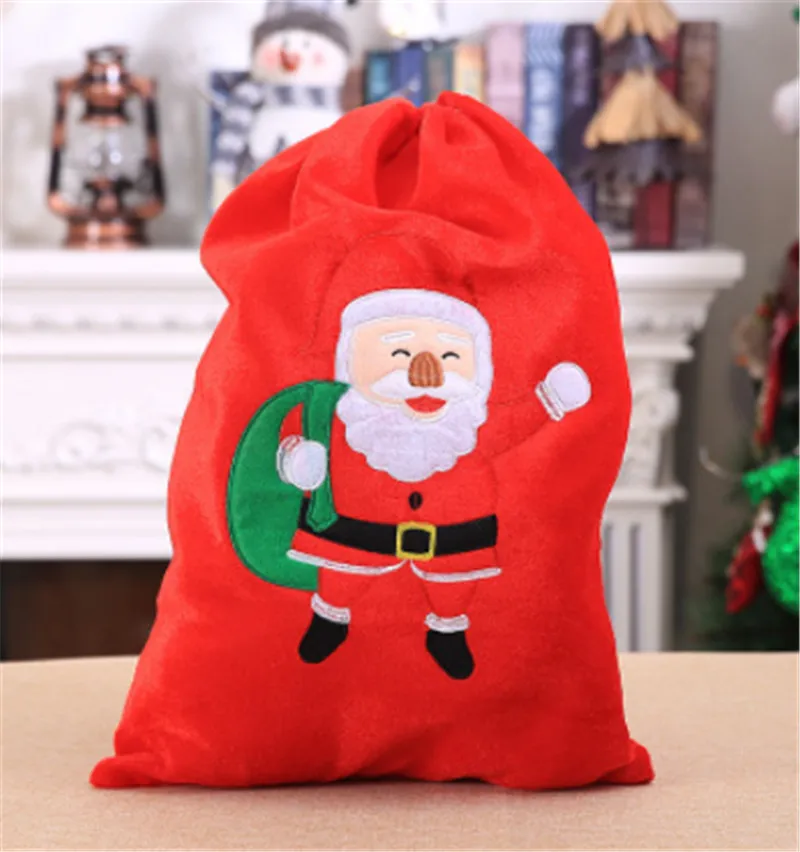 1 pc Merry Christmas Gift Bags Santa Claus Xmas Tree Packing Bags Happy New Year Christmas Candy Bags - Цвет: B