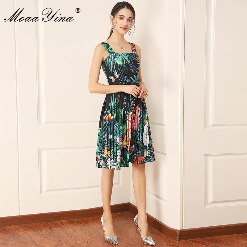 MoaaYina Fashion Designer dress Summer Women's