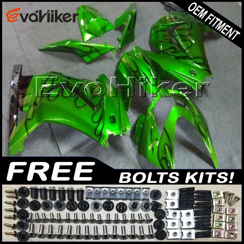 Пользовательские мотоцикла хомут для ZX250R EX250 2008 2009 2010 2011 2012 ABS Двигатель листовой металл комплект литья под давлением, розового и серебристого цвета+ подарки - Цвет: W