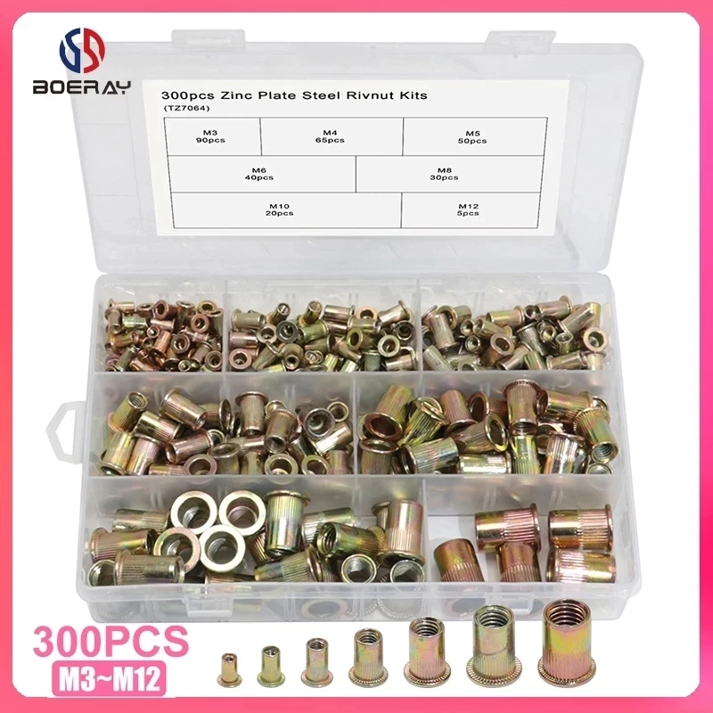 Xinrub R Cotter Pin Tractor Pin Clip Assortment Fastener Set 6 Different Sizes with Plastic Box Set of 150pcs 