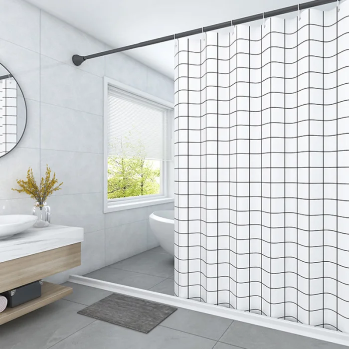 Shower Door Dam Water Stopper Collapsible Shower Threshold Water Barrier for Bathroom Kitchen FP8