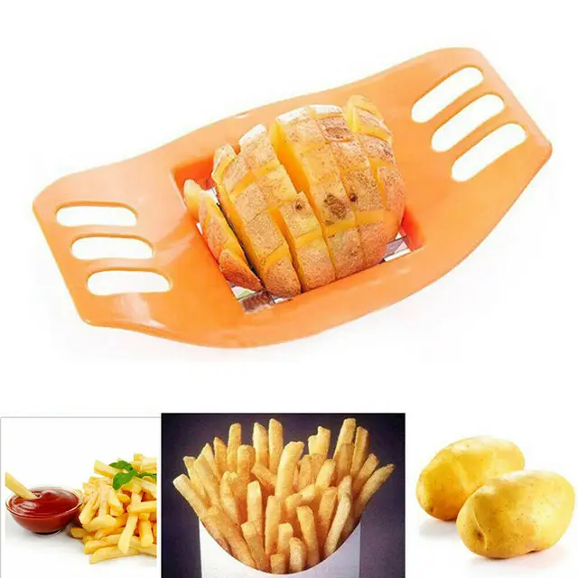 1PC NEW Creative Kitchen Tool Vegetable Potato Slicer Chips Cutter Chopper Cutting Slicing Cutter Gadget - Image 4