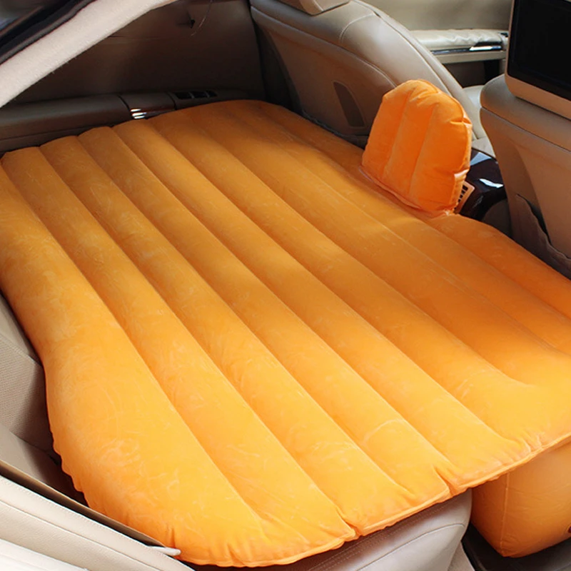 Motolovee PVC Thick Flocking Cloth Split Detachable Airbed Car Inflatable Bed Travel Bed Camping Car Air Mattress Car Sofa Bed