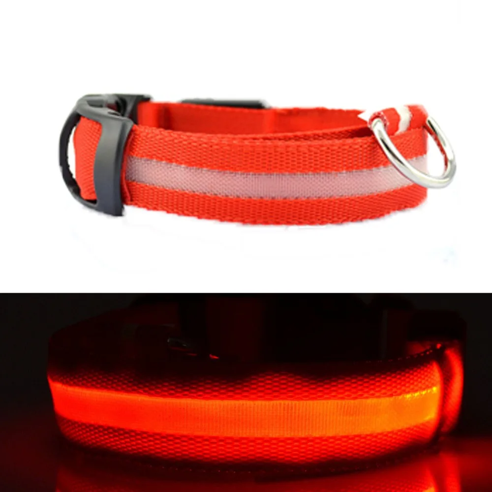 Стиль Безопасный светодиодный ошейник USB перезаряжаемый светящийся ошейник для собак и кошек безопасный светильник нейлоновый ошейник