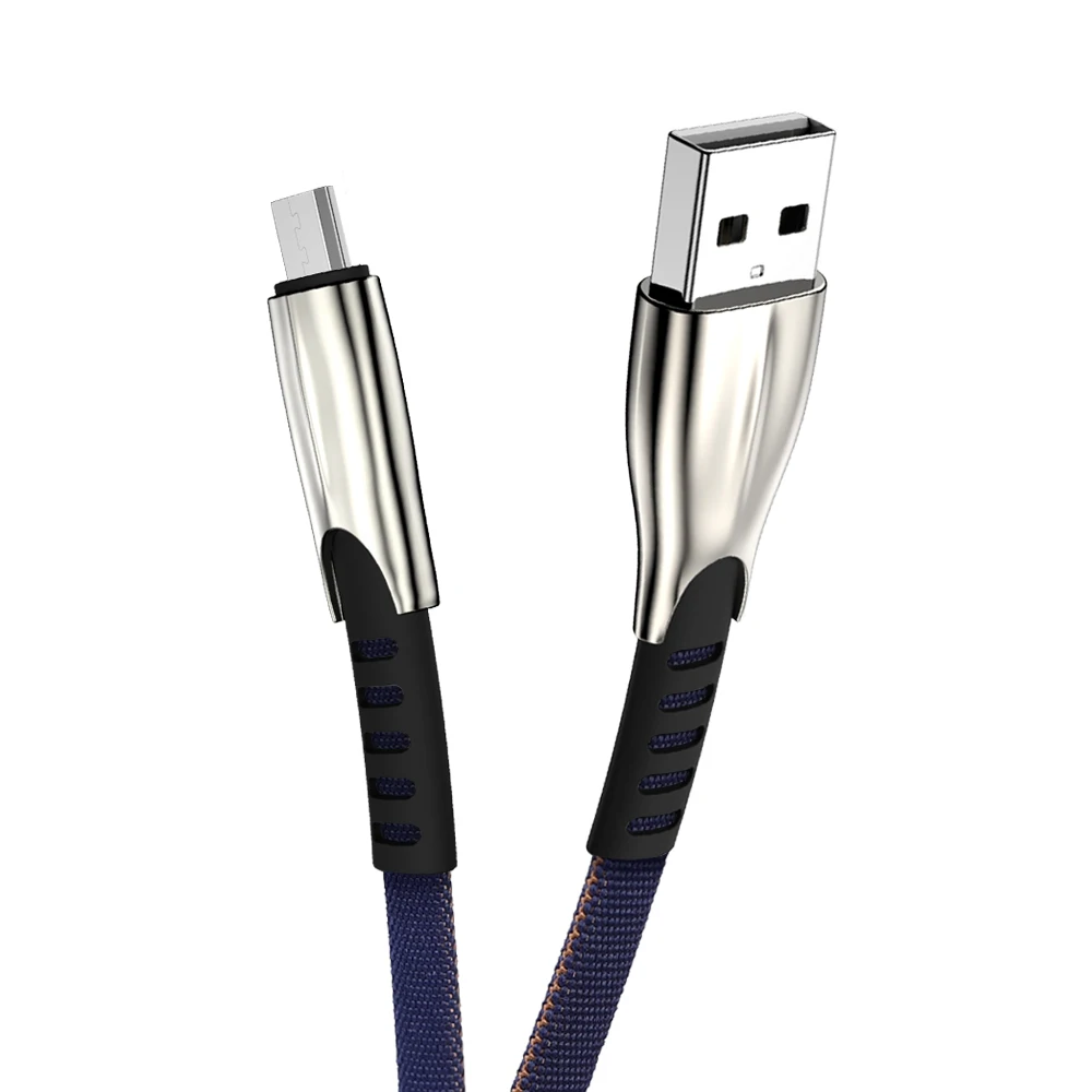 Синий Micro USB кабель 3A Быстрый кабель синхронизации данных и зарядки для samsung huawei Xiaomi Redmi 4 Andriod Microusb шнур для мобильного телефона длиной 2 м 3 м - Цвет: Синий