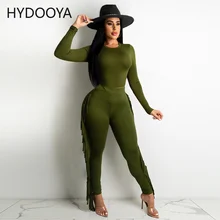 

Women Clothing Two Piece Set 2021 Autumn Winter Women Solid Long Sleeve Crop Top and Tassel Slim Pencil Pants Suits Tracksuits