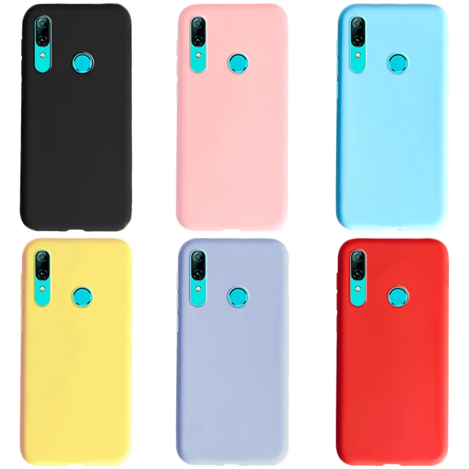 Матовый цветной чехол для Huawei P Smart 2019 силиконовый мягкий из ТПУ Plus бампер PSmart |