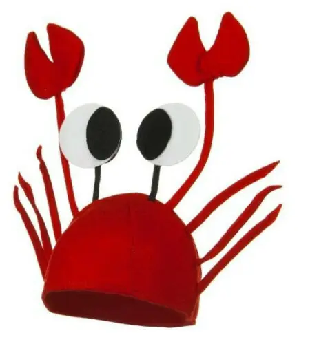 Crab hat Красная шляпа-краб омаров, Рождественский Забавный праздничный костюм, подарок для взрослых и детей - Цвет: Crab hat