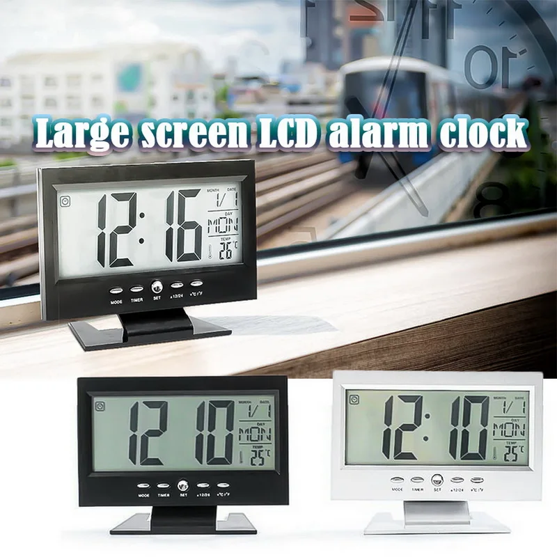 

Hot LED Digital Alarm Clock Snooze Calendar Thermometer Weather Color Display