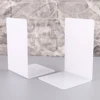 2Pcs White Acrylic Bookends L-shaped Desk Organizer Desktop Book Holder School Stationery Office Accessories ► Photo 3/6