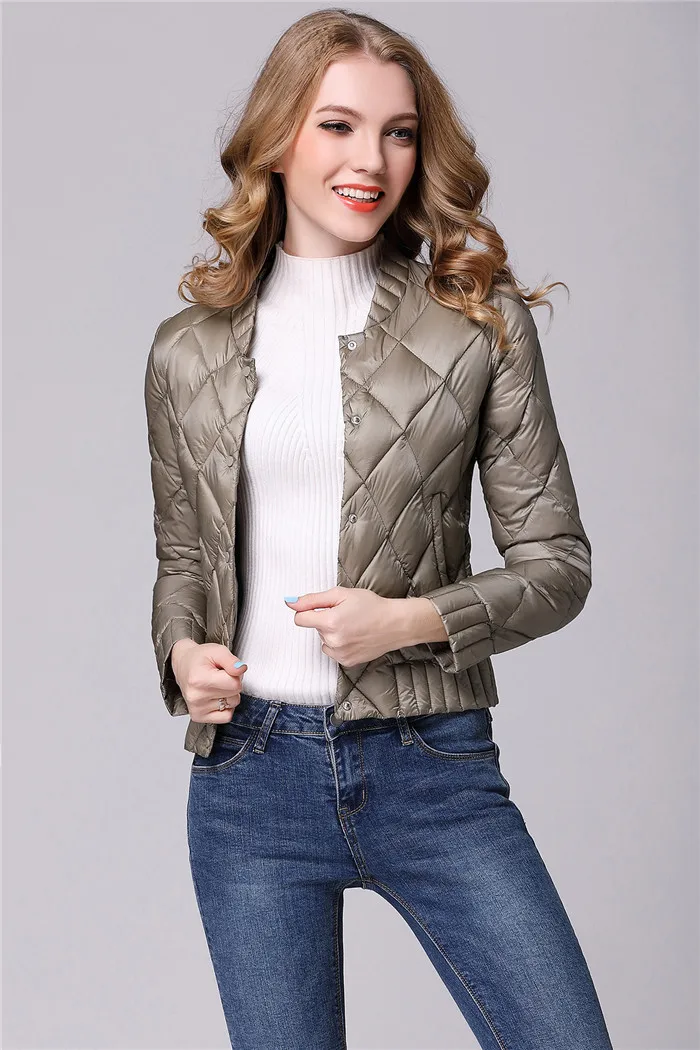 Plus Size 3XL Winter Ultra Light White Duck Down Jacket Women Warm Short Down Coats Female Slim Outerwear