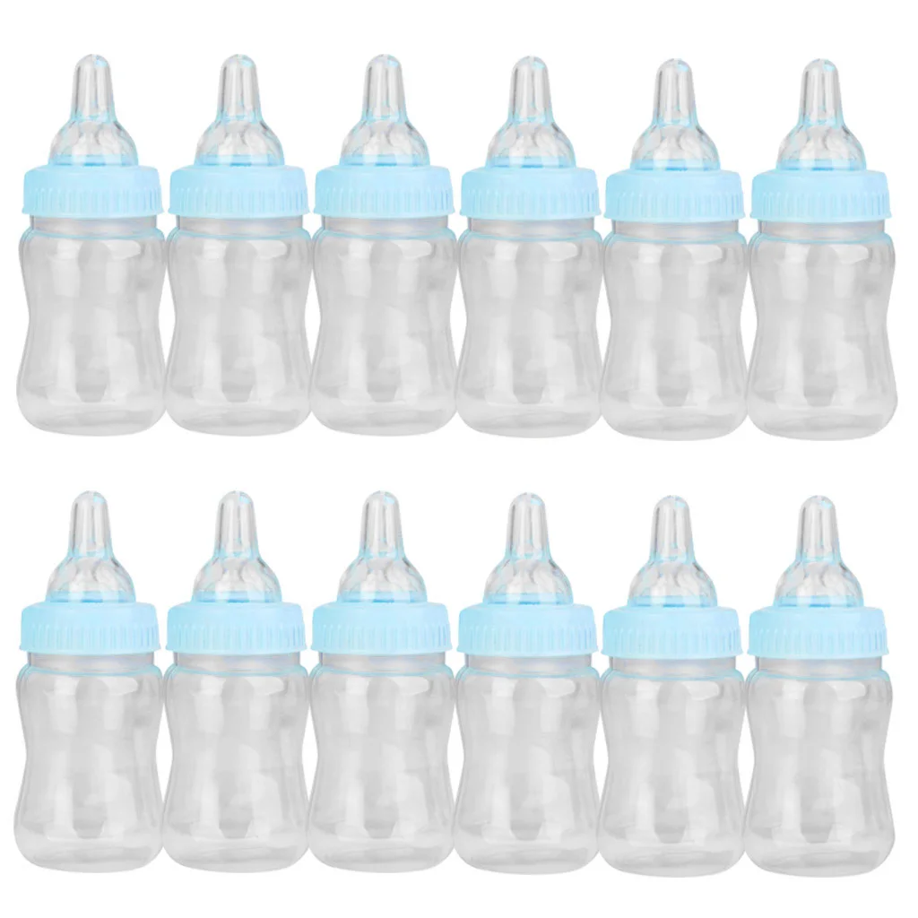 12x Baby Shower Favors Mini Bottle Candy Gift Box for Boy Girl Newborn Birthday Party Decoration