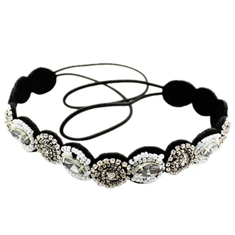Повязка на голову для девочек с повязкой возраст черного цвета в стиле ретро Bling
