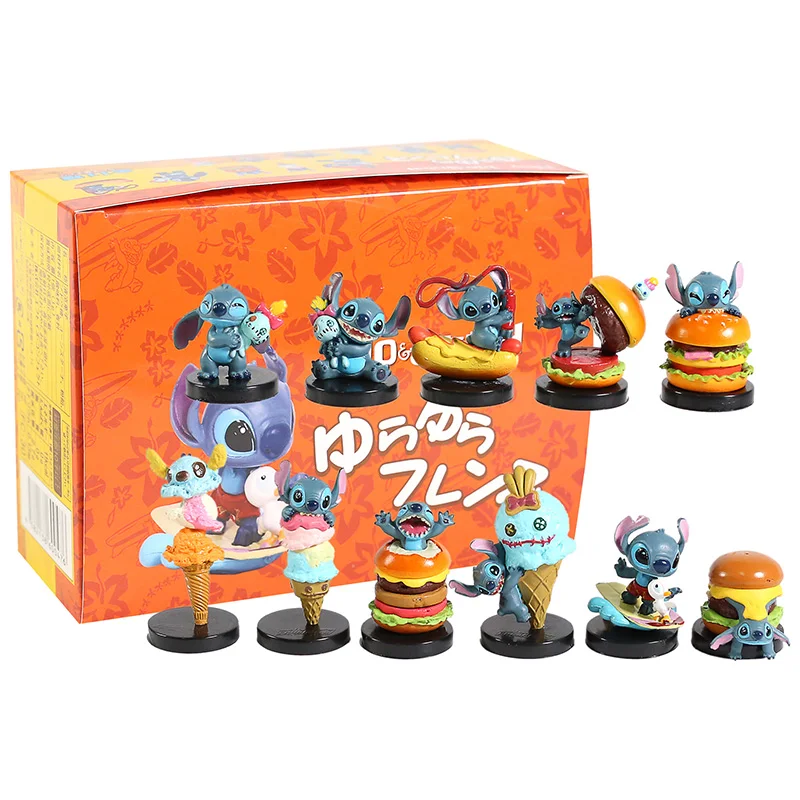 Lilo &amp Stitch Kawaii Scrump мини ПВХ фигурка Коллекционная модель Dol подарок на день