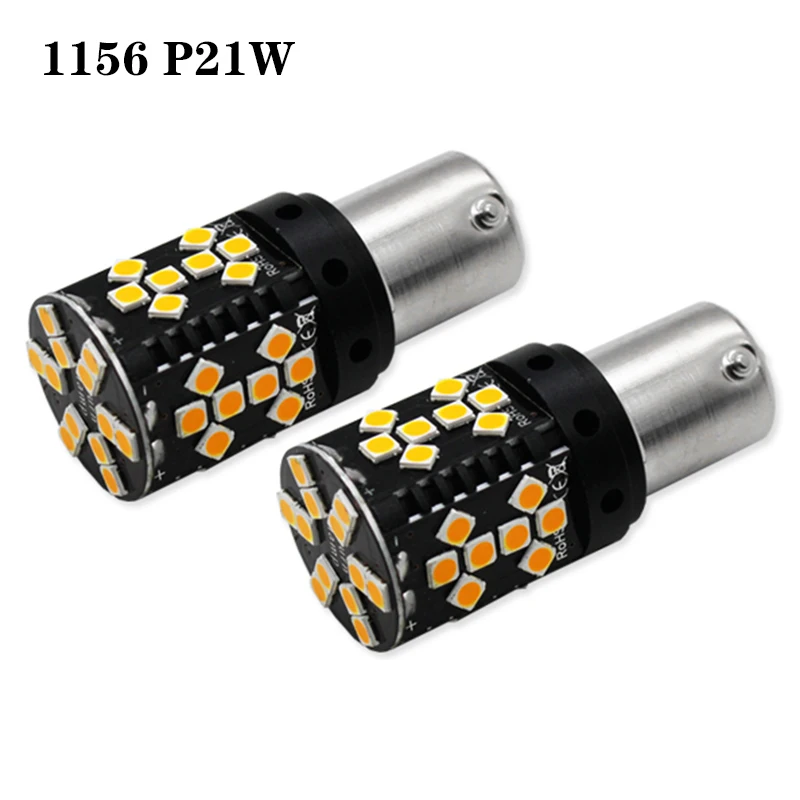 4 шт. Canbus BAU15S 7440 1156 нет гипервспышки Янтарный Желтый PY21W BA15S T20 светодиодный лампы для автомобиля передний или задний указатель поворота 12 В - Испускаемый цвет: 1156 P21W