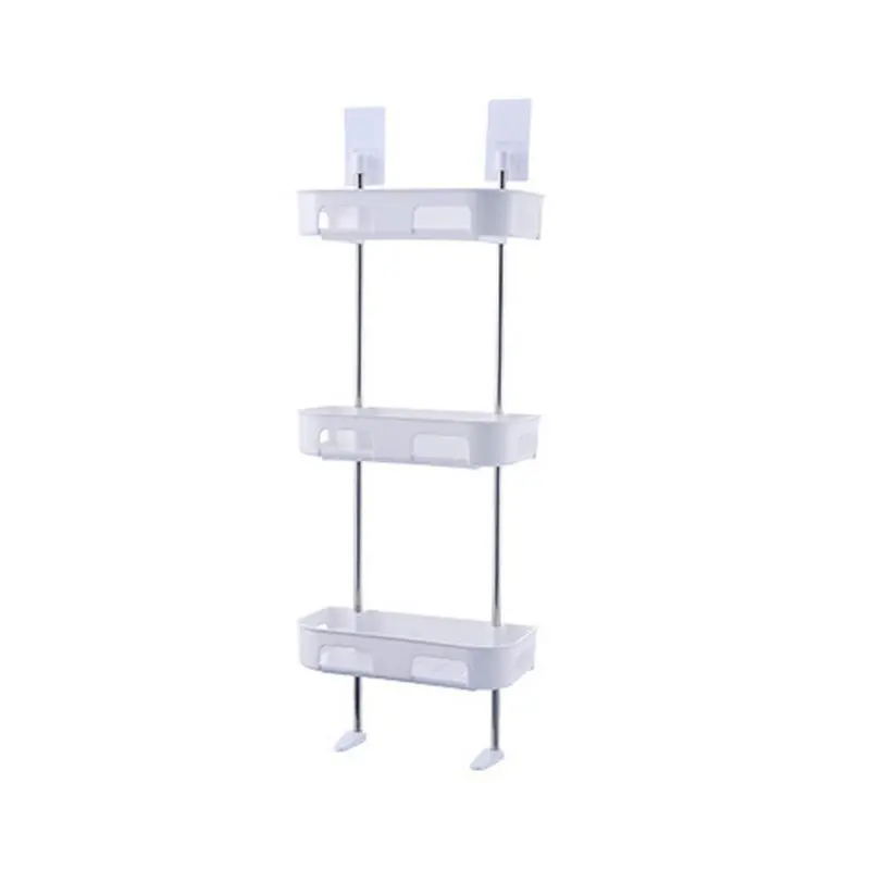 W3 Adhesive Bathroom Shelf Organizer Wall Mounted Storage Rack Makeups Shampoo Holder - Цвет: W3