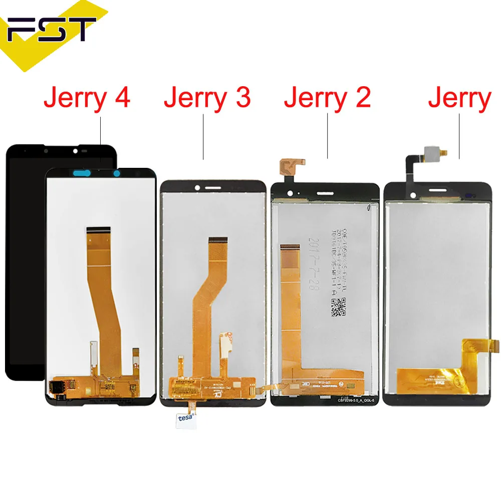 

For Wiko jerry / Jerry 2 / Jerry 3 / Jerry 4 Lcd Display with Touch Screen Digitizer Assembly Spare Parts+Tools+Adhesive