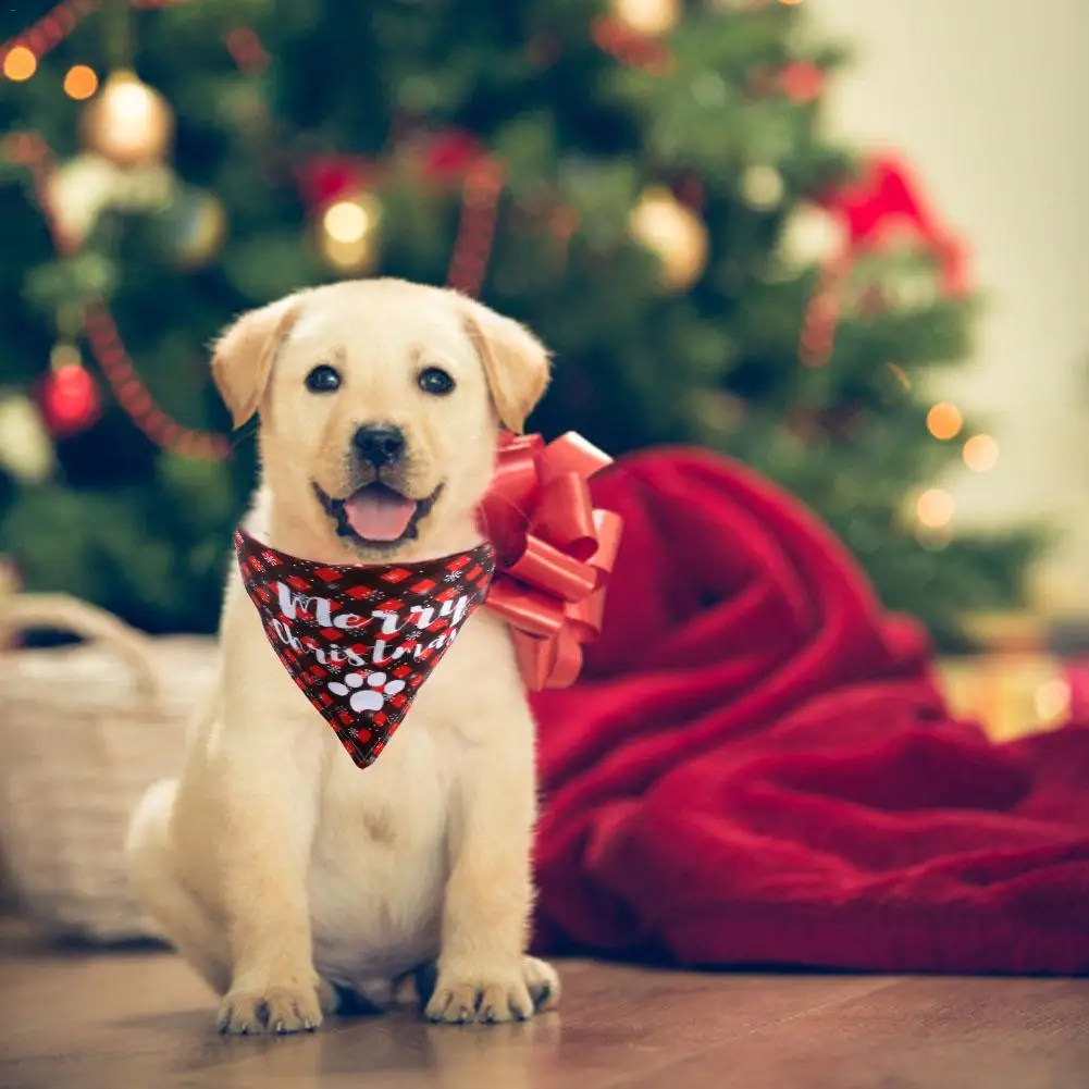 Christmas Pet Dog Bandana Small Large Dog Bibs Towel Scarf Halloween Merry Christmas Puppy Pet Grooming Costume Accessories
