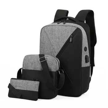 

Usb Backpack Mochila Rucksack Laptop School-Bag Anti-Theft Women men New 2020 3pcs men backpack school bag teens traval Mochila