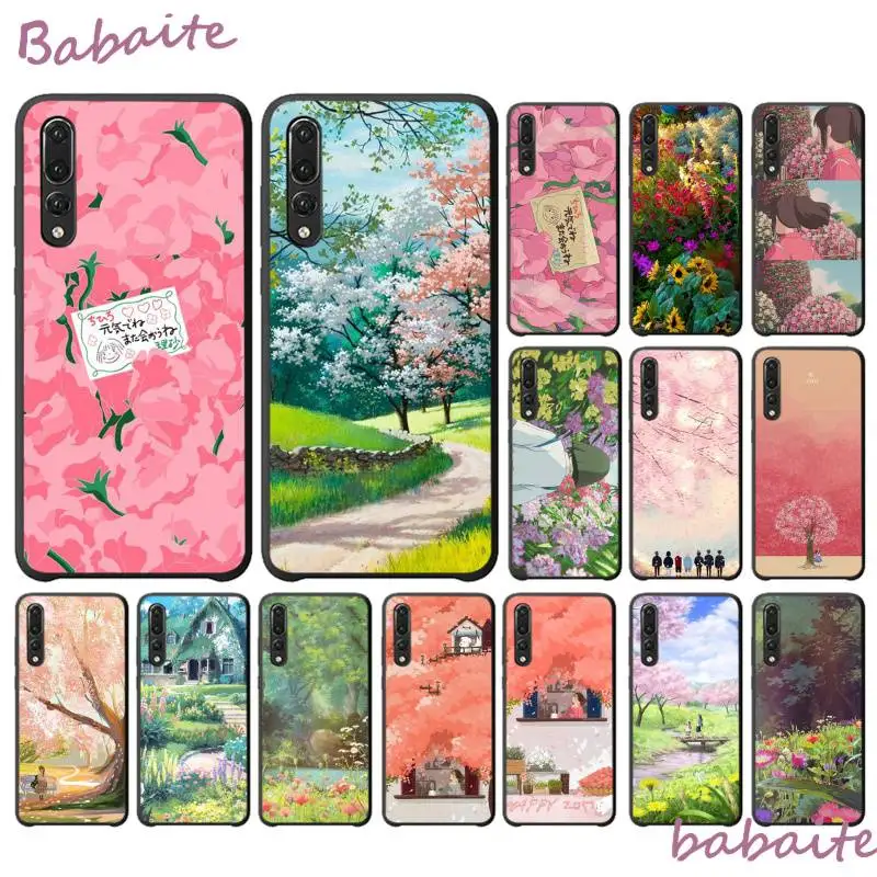 Babaite Kawaii японские розовые цветы новинка чехлы для телефона чехол Huawei P8 9 LITE 2017 10