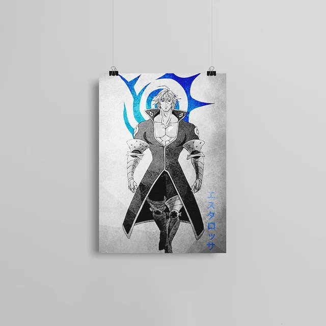Принты украшения дома картины семь смертных грехов аниме Рисунок Wall Art Модульная картина холст плакат для ночной фон - Цвет: C