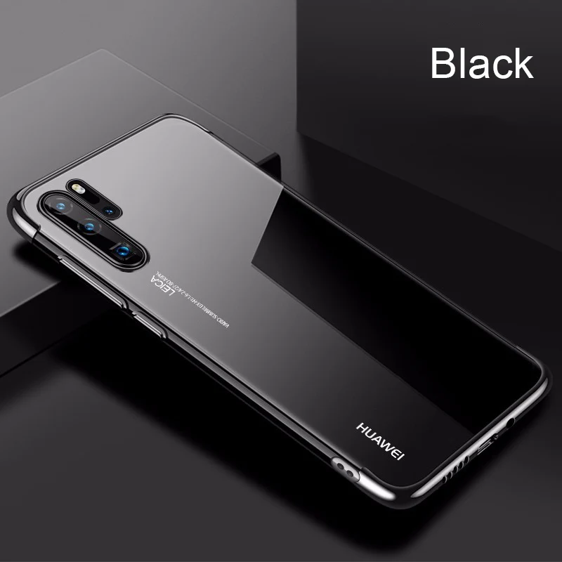 Black HUKU металлизированный чехол для телефона для huawei P30 P20 lite mate 10 20 30 Pro Чехол для mate 20 P30 lite задняя крышка Мягкий силиконовый чехол - Color: Black