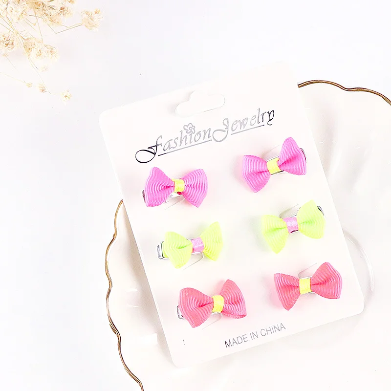 Новые горячие продажи 6 шт./лот заколки для волос бабочка шифоновый головной убор