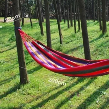 

Leisure hammock with tie rope thicken outdoor leisure canvas single hammock